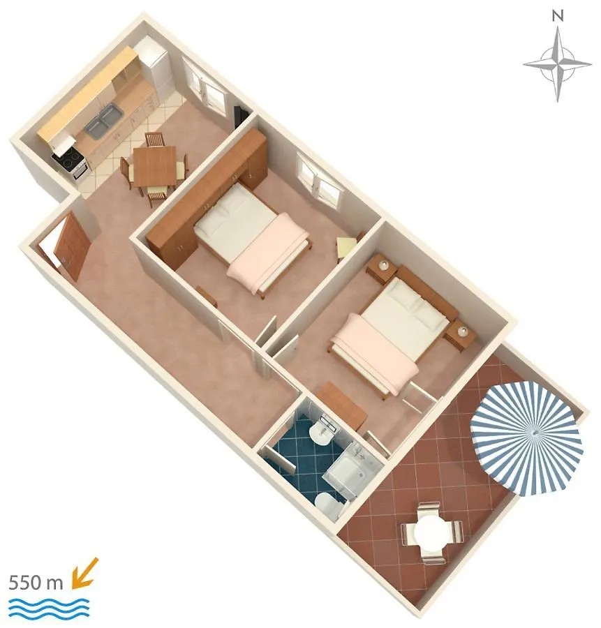 Apartment Barbat 5070B Barbat na Rabu